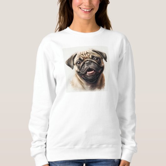 Pug Dog Hondenliefhebber Beste Hond Moeder Ooit Wi Trui (Voorkant)