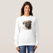 Pug Dog Hondenliefhebber Beste Hond Moeder Ooit Wi Trui (Voorkant volledig)