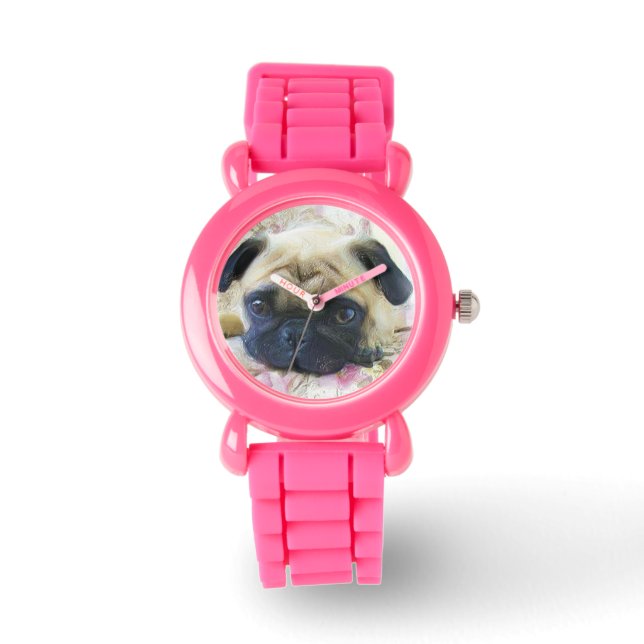 Pug Dog Horloge (Voorkant)
