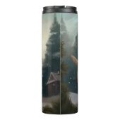 Pug Dog in Sneeuw Kerstmis Thermosbeker (Achterkant)