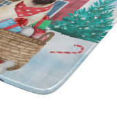 Pug Dog in sneeuwkerst Snijplank (Hoek)