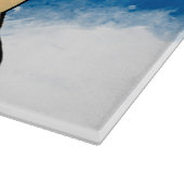 Pug Dog in Sneeuwkerstfeest Kunstportret Snijplank (Hoek)