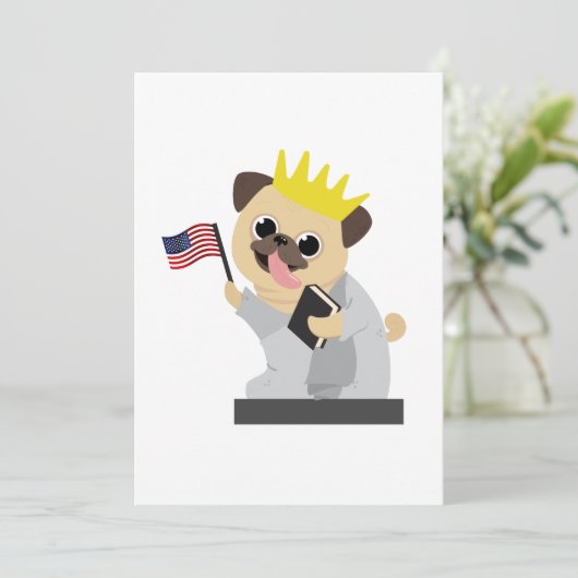 Pug Dog Independence Day - 4 juli (Staand voorkant)