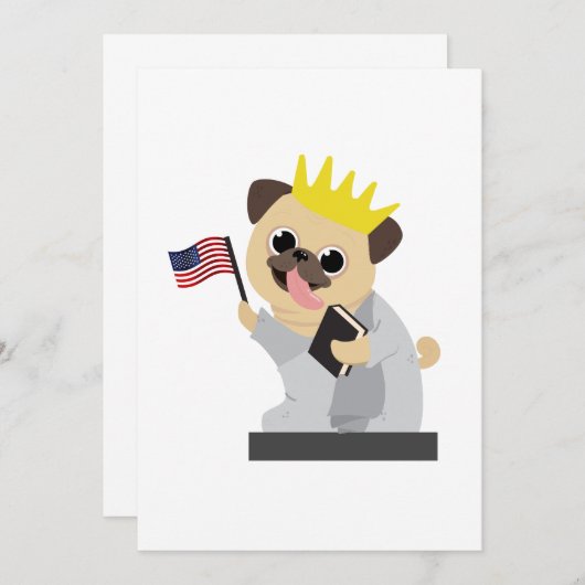 Pug Dog Independence Day - 4 juli (Voorkant / Achterkant)