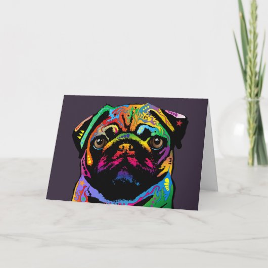 Pug Dog Kaart (Voorkant)