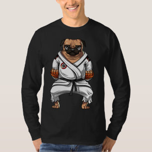 Pug Dog Karate Ninja Martial Arts Pet T-shirt