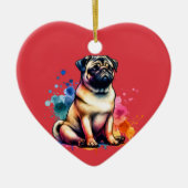 Pug Dog Keramisch Ornament (Voorkant)
