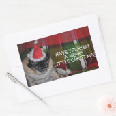 Pug Dog Kerst stickers (Envelop)