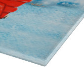 Pug Dog kerstbezorging vrachtwagen sneeuw Snijplank (Hoek)