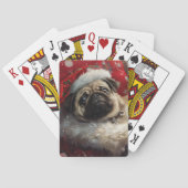 Pug Dog Kerstfeest Pokerkaarten (Achterkant)