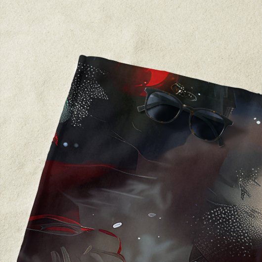 Pug Dog Kerstfeest Strandlaken (In situ)