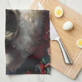 Pug Dog Kerstfeest Theedoek (Quarter Fold)