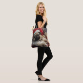 Pug Dog Kerstfeest Tote Bag (Op model)