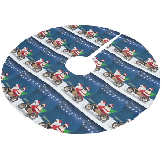 Pug Dog kerstkerstkerstman Kerstboom Rok (Gekanteld)