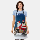 Pug Dog kerstkerstkerstman Schort (Gedragen)