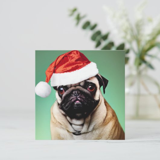 Pug Dog Kerstmis (Staand voorkant)
