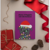 Pug Dog Kerstmis Feestdagen Kaart