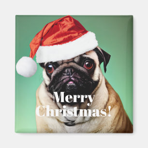 Pug Dog Kerstmis Magneet