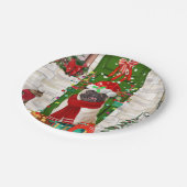 Pug Dog Kerstmis Papieren Bordje (Gekanteld)