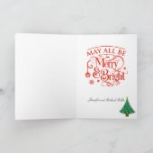 Pug Dog Kerstmis - Persoonlijke handtekening Feestdagen Kaart (Binnen)