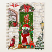 Pug Dog Kerstmis Planner (Voorkant)