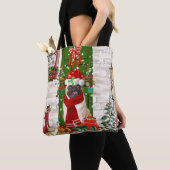 Pug Dog Kerstmis Tote Bag (Dichtbij)