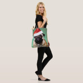 Pug Dog Kerstmis Tote Bag (Op model)