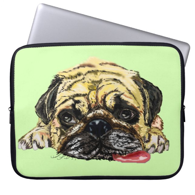 Pug Dog Laptop Mouw Sleeve (Voorkant)