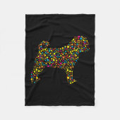 Pug Dog Lka Dot International Dot Day  Fleece Deken (Voorkant)