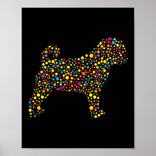 Pug Dog Lka Dot International Dot Day  Poster (Voorkant)