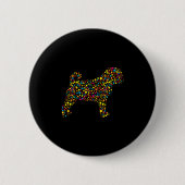 Pug Dog Lka Dot International Dot Day  Ronde Button 5,7 Cm (Voorkant)