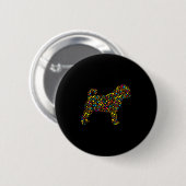 Pug Dog Lka Dot International Dot Day Ronde Button 5,7 Cm (Voorkant /achterkant)