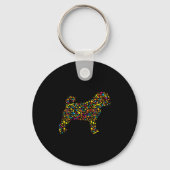 Pug Dog Lka Dot International Dot Day  Sleutelhanger (Voorkant)