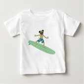 Pug Dog Longboard Surfer (Voorkant)