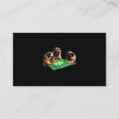 Pug Dog Mahjong Funny met Letters Mannen Funny Clo Visitekaartje (Achterkant)