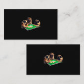 Pug Dog Mahjong Funny met Letters Mannen Funny Clo Visitekaartje (Voorkant / Achterkant)