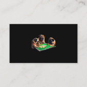 Pug Dog Mahjong Funny met Letters Mannen Funny Clo Visitekaartje (Voorkant)