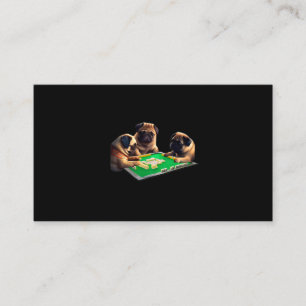 Pug Dog Mahjong Funny met Letters Mannen Funny Clo Visitekaartje