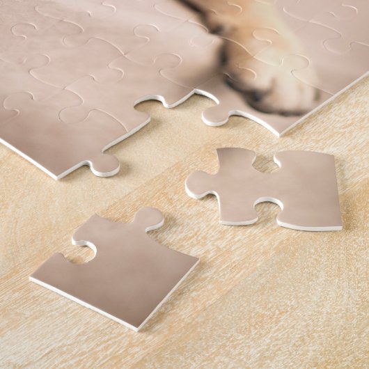 Pug Dog met Bow Stropdas Legpuzzel (Zijkant)