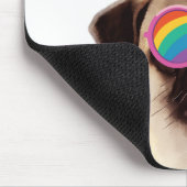 Pug Dog met Hearts Valentijnsdag Muismat (Hoek)