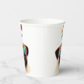 Pug Dog met Hearts Valentijnsdag Papieren Bekers (Rechts)