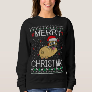 Pug Dog met Kerstmis Ugly Sweater Funny Merry Pugm