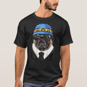 Pug Dog met Pet van de emmer van de trommel van de T-shirt