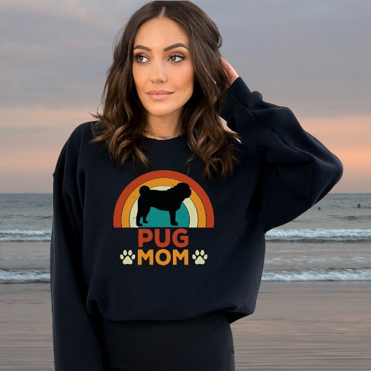  Pug Dog Moeder Zonsondergang Trui
