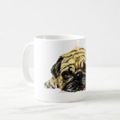 Pug Dog Mok Funny (Voorkant links)