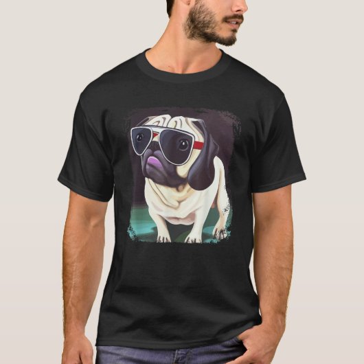 Pug Dog Mom Dad Cute &   Pug   Graphic Pug T-shirt (Voorkant)