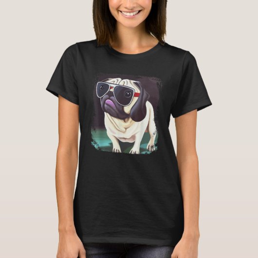 Pug Dog Mom Dad Cute &   Pug   Graphic Pug T-shirt (Voorkant)