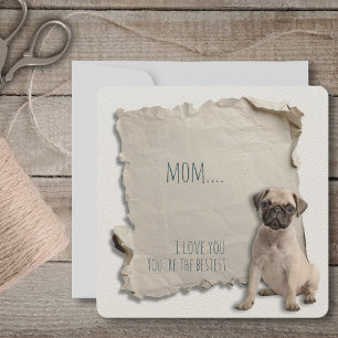 Pug Dog Mom Moederdag Kaart