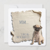 Pug Dog Mom Moederdag Kaart (Voorkant)