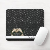 Pug Dog on Polka Dots Muismat (Met muis)